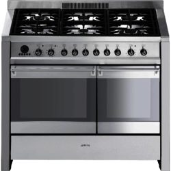 Smeg A2PY-8 100cm Dual Cavity Dual Fuel Pyrolytic Opera Range Cooker in St/Steel